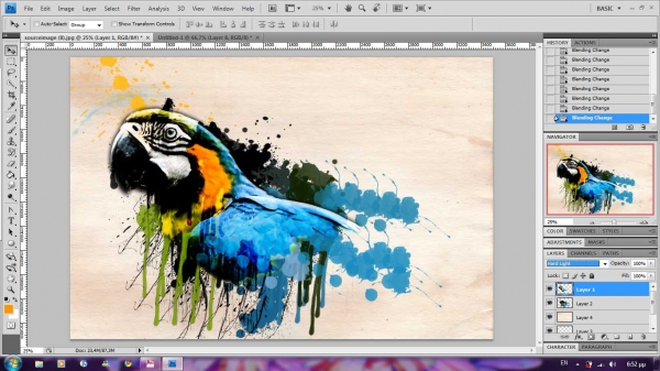 Creation of parrot painting [updated]: Step 9